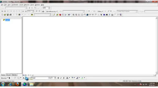 Gambar 1.  Tampilan Jendela utama Sofware ArcGis 2010 