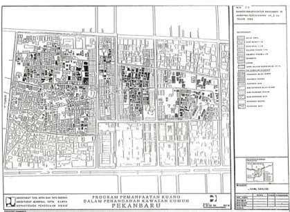 Gambar 2. Peta Pasar Pusat dan sekitarnya tahu 1990. 