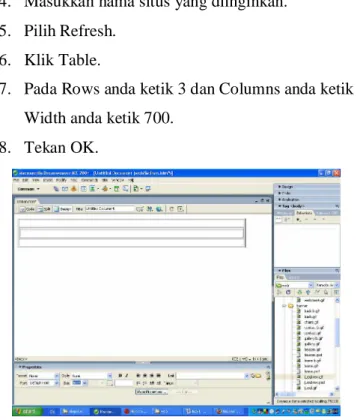 Gambar 3.3 Rancangan Table