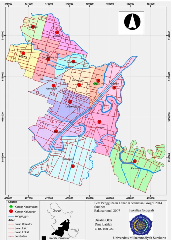 Gambar 1.1 Peta Administrasi Kecamatan Grogol 