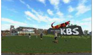 Gambar. 22. Simulasi penerapan patung logo pada KBS 