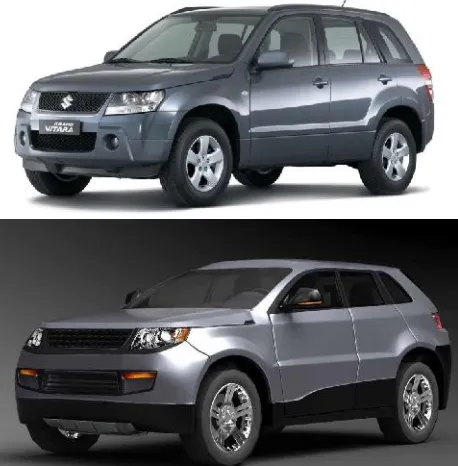 Gambar 13. Perbandingan desain New Grand Vitara dan generasisebelumnya.