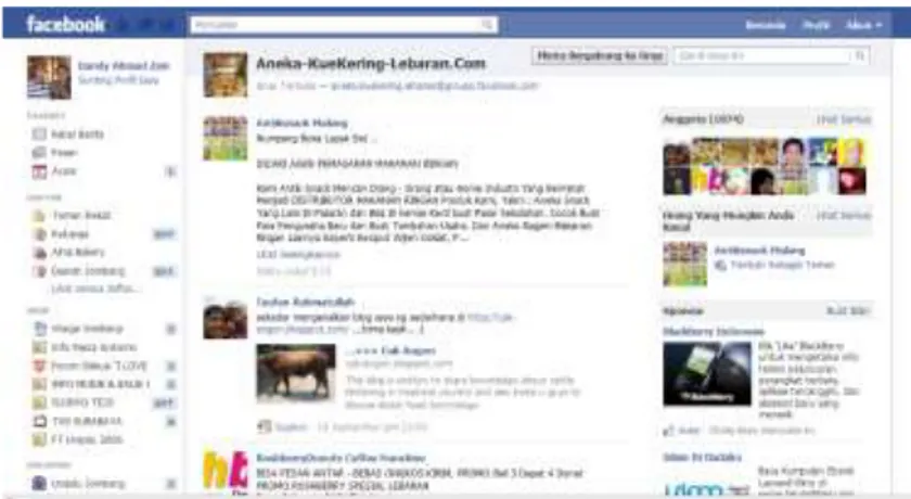 Gambar 4 : Contoh Grup Facebook Untuk Pemasaran Kue Kering 