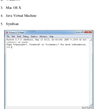 Gambar 2.13 Python 2.75 Idle Window 