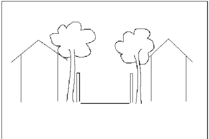 Gambar 4. Ilustrasi pohon peneduh di  perumahan menengah dan sederhana. 
