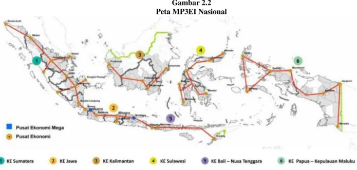 Gambar 2.2  Peta MP3EI Nasional 
