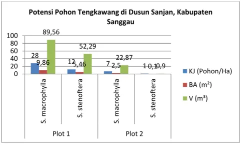 Grafik 1. Potensi pohon tengkawang di dusun Sanjan. 