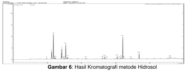 Gambar 6: Hasil Kromatografi metode Hidrosol 
