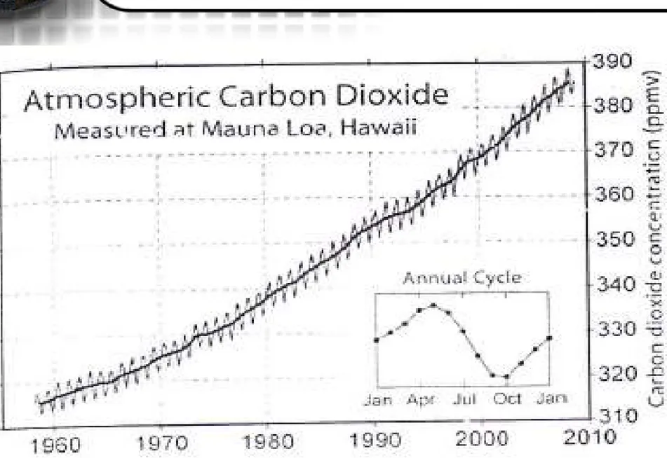 Gambar KenaikanKonsentrasi CO 2 yang terukur sejak  tahun 1960