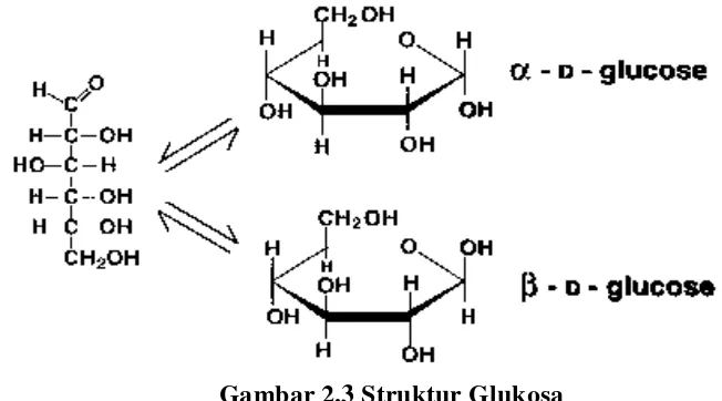 Gambar 2.3 Struktur Glukosa 
