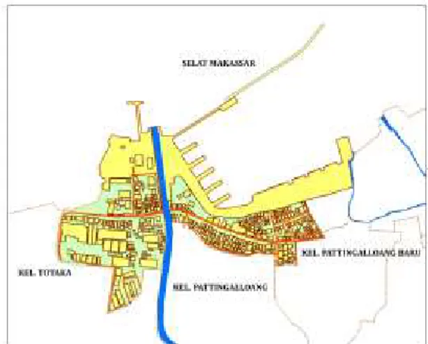 Gambar 1. Peta lokasi Kelurahan Gusung Kecamatan Ujung Tanah Kota Makassar 