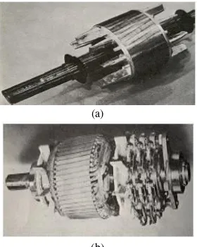 Gambar motor induksi tipe slip-ring dan tipe sangkar tupai dapat dilihat pada Gambar 1