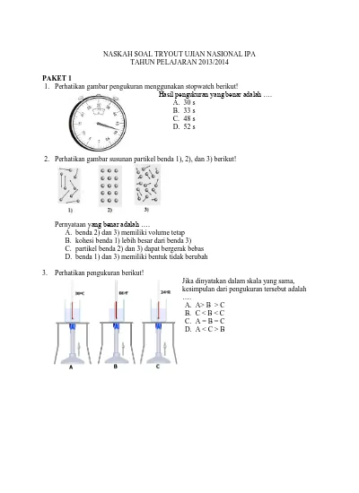 Naskah Soal Tryout Ujian Nasional Ipa Tahun Pelajaran 20132014 1395
