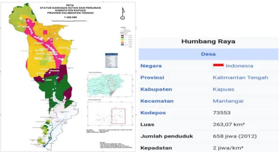 Gambar 1.1. : Peta Desa Humbang Raya  Sumber : Badan Pusat Statistik Kabupaten Kapuas, 2019