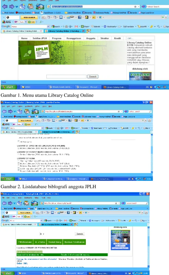 Gambar 2. Listdatabase biblografi anggota JPLH 