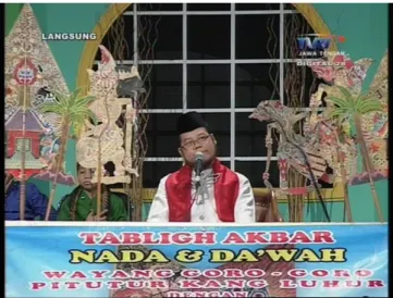 Gambar Proses Dakwah Media Wayang Kulit program Hikmah Islami   di Studio LPP TVRI Jawa Tengh  