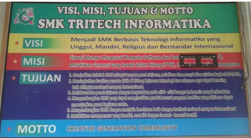 Gambar 4.2 Visi dan Misi SMK Tritech Informatika Medan 