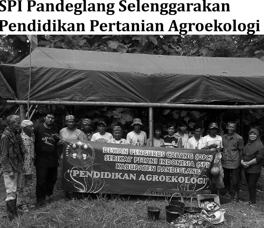 Foto bersama peserta pendidikan agroekologi di Pandeglang, Banten.