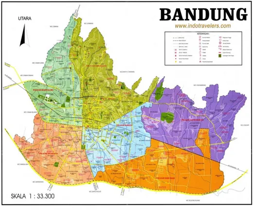 Gambar 3.1  Peta Kota Bandung 