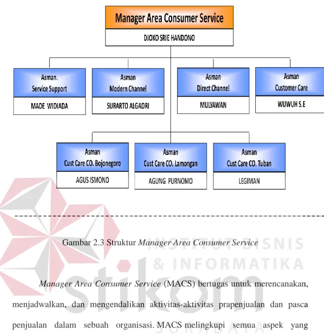 Gambar 2.3 Struktur Manager Area Consumer Service 