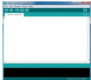 Gambar 2.3  Jendela perangkat lunak IDE Arduino 