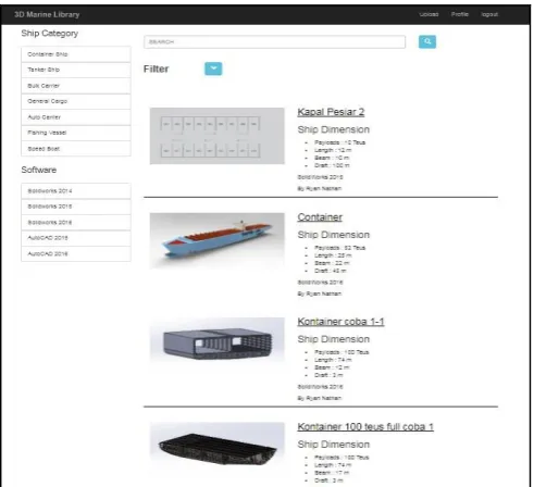 Gambar 8. Tampilan database online berbasis website
