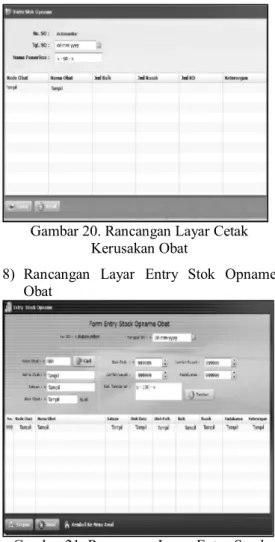 Gambar 23. Rancangan Layar Cetak Laporan  Stok Obat 