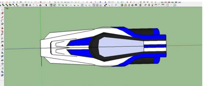 Gambar 1 . Ukuran utama badan (body) ROV 