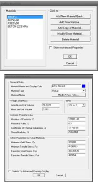 Gambar 2.8 Data-Data Material 