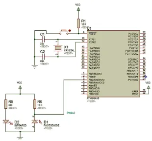 Gambar 3.2 rangkaian sensor photodiode 