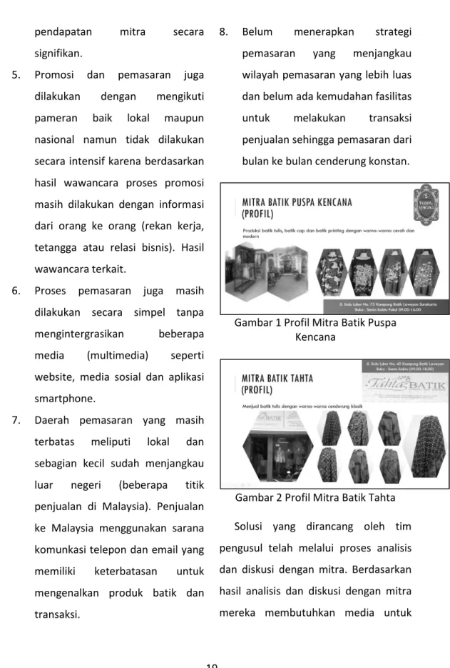Gambar 1 Profil Mitra Batik Puspa  Kencana 