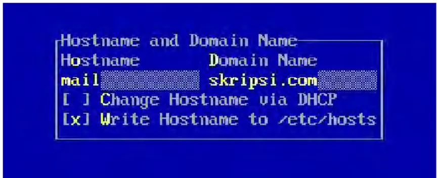 Gambar 4.12 Konfigurasi Hostname dan Domain Name