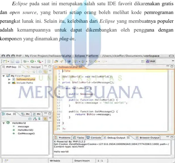 Gambar 2.2 Tampilan Aplikasi Eclipse 