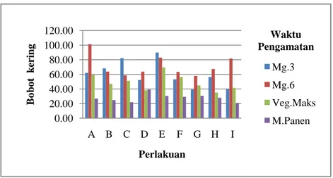 Gambar 2. Bobot kering Gulma dalam luasan 1m 2