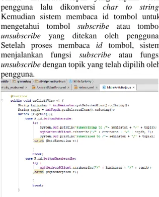 Gambar 10. Implementasi program  menampilkan pesan 