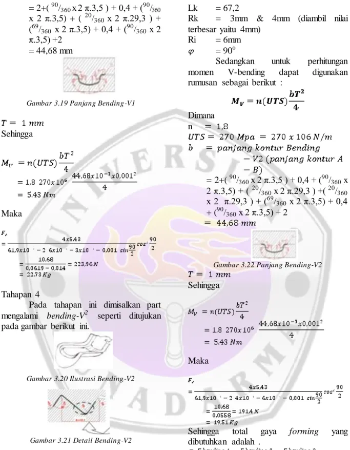 Gambar 3.19 Panjang Bending-V1 