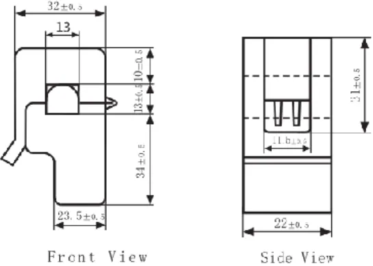Gambar 2.10 Dimensi Sensor SCT 013-000 
