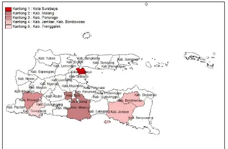 Tabel 5 berpengaruh terhadap kasus DBD di Jawa Timur tahun 2014 adalah sebagai berikut