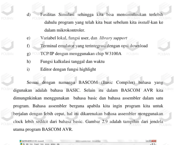 Gambar 2. 9 tampilan jendela utama BASCOM AVR           