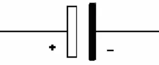 Gambar 2.2 Simbol Kapasitor Elektrolit 