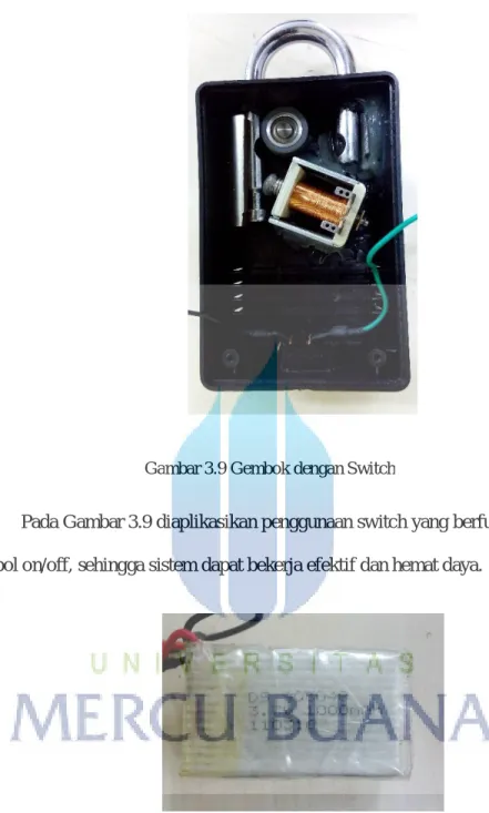 Gambar 3.9 Gembok dengan Switch 