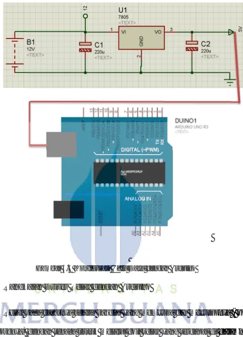 Gambar 3.4 Konfigurasi Catu Daya dengan Arduino 