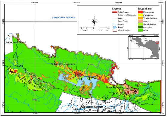 Gambar 1. Peta Tutupan Lahan Kota dan Kabupaten Jayapura 
