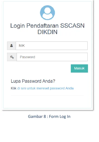 Gambar 8 : Form Log In 