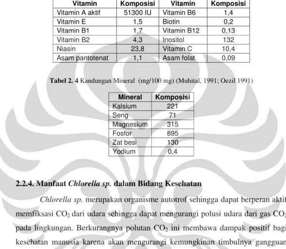 Tabel 2. 3 Kandungan Vitamin (mg/100 mg) (Muhital, 1991; Oezil 1991) 