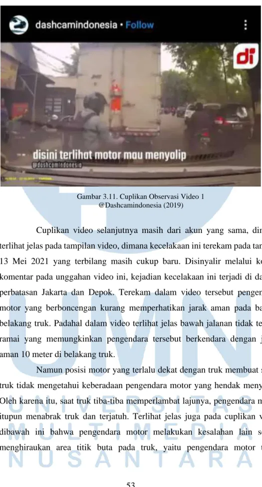 Gambar 3.11. Cuplikan Observasi Video 1 