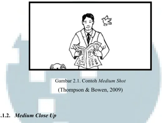 Gambar 2.1. Contoh Medium Shot  (Thompson &amp; Bowen, 2009) 