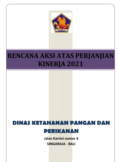 RENCANA AKSI ATAS PERJANJIAN KINERJA 2021