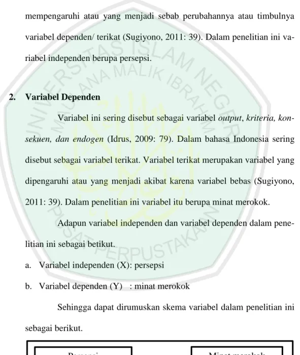 Gambar 3.1. Skema Variabel Penelitian 