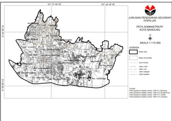 Gambar 3.1. Peta Kota Bandung 